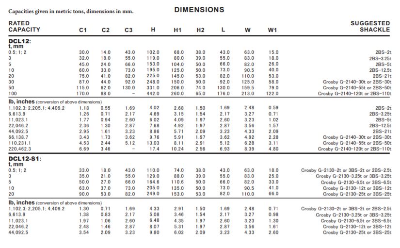 dcl12 load cell dimensions